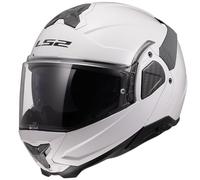 LS2, Casco Moto Modulare Omologato Mentoniera Removibile ADVANT II SOLID Gloss White, M