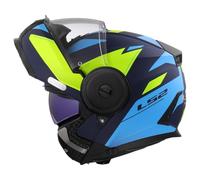 LS2, Casco Moto Modulare SCOPE II DURIA Blue H-V Yellow, S
