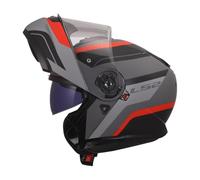 LS2 Casco modulare FF908 Strobe II Monza Opaco Nero/Grigio/Rosso XXL Maschile