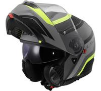 LS2, Casco Moto Modulare STROBE II MONZA Matt Black H-V Yellow, S