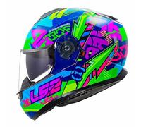 LS2, Casco Moto Modulare STROBE II SVENT Gloss Blue Green, S