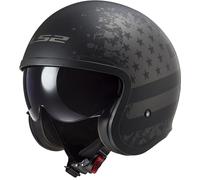 LS2 OF599 Spitfire II Black Flag Casco Jet, nero-grigio-argento, taglia L