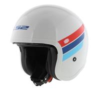 LS2 Casco Spitfire II Retro OF599 wit/Blauw maat S | | caschi | sgancio rapido | plastica | adatto per