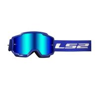 LS2 Charger Iridium Lens Occhiali MX/Motocross/Sci/Neve BLU