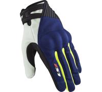 LS2 Dart II Guanti da moto, bianco-blu-giallo, taglia 2XL per maschi