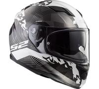 LS2 FF320 Stream Evo Hype Casco, Bianco/nero, Taglia XS (53/54)