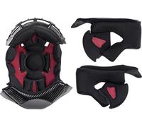 LS2 FF327 Challenger C fodera interna e guanciali, nero/rosso, Taglia XS