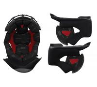 LS2 FF327 Challenger HPFC Cuscinetti lining & cheek, nero-rosso, taglia S