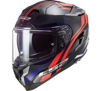 LS2 FF327 Challenger Propeller Casco, nero/rosso/blu, Taglia XS (53/54)