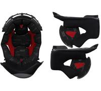 LS2 FF327 Challenger HPFC Cuscinetti lining & cheek, nero-rosso, taglia XL