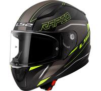 LS2 FF353 Rapid II Rokku Casco, nero-grigio-giallo, taglia S per maschi