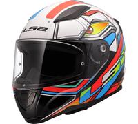 LS2 FF353 Rapid II Xdron Casco, bianco-blu-arancione, taglia 3XL per maschi