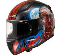 LS2 FF353 Rapid II Zombie Casco, nero-rosso-blu, taglia XL per maschi