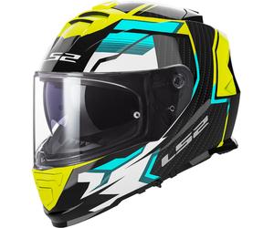 LS2 FF800 Storm II Tracker Casco, nero/giallo neon, Taglia XS (53/54)