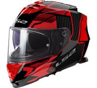 LS2, Casco Moto Integrale STORM II TRACKER Gloss Black Red, S