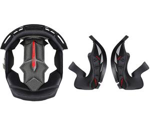 LS2 FF805 ECE06/FIM, fodere/guance S male Nero/Rosso