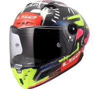 LS2 FF805 Thunder Carbon GP Aero Aldeguer 25, casco integrale XXL female Nero/Giallo Fluo/Fucsia