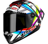 LS2 FF805 Thunder Carbon GP Flash, casco integrale M male Nero/Bianco/Verde/Blu/Rosso