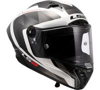 Casco Integrale Carbonio LS2 FF805 Thunder C Gp Aero Raute Bianco Grigio XS