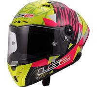 LS2 FF805 Thunder GP Aldeguer Replica Carbon Casco, rosa-giallo, taglia XL per maschi