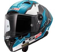 LS2 FF805 Thunder GP Huertas Replica Carbon Casco, bianco-blu, taglia XL per maschi