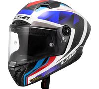 LS2 FF805 Thunder GP Raute Carbon Casco, bianco/blu/rosso, Taglia XL (61/62)