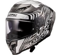 LS2 FF807 Dragon Enthum, casco integrale XS male Nero/Bianco/Grigio