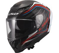 LS2 FF807 Dragon Subic Elmetto, bianco-rosso-blu, taglia XS per maschi