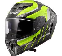 LS2 FF807 Dragon Trax Carbon Casco, carbone-giallo, taglia S per maschi