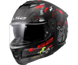 LS2 FF808 Stream II Angry Monkey, casco integrale XS male Opaco Nero/Rosso/Grigio