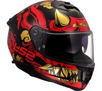 LS2 FF808 Stream II Drako, casco integrale XL male Rosso/Nero/Oro