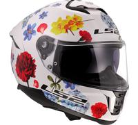 LS2 FF808 Stream II Flowers, casco integrale S male Bianco/Rosso/Blu