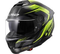 LS2, Casco Moto Integrale STREAM II FURY Gloss Black H-V Yellow, XXL