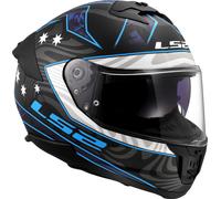 LS2 FF808 Stream II Galdam, casco integrale S male Nero/Bianco/Blu
