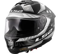 LS2 FF808 Stream II Galdam Casco, nero-bianco, taglia XL per maschi