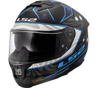 LS2 FF808 Stream II Galdam Casco, nero-blu, taglia M per maschi