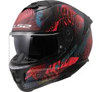 LS2 FF808 Stream II Jungle Casco, nero-rosso-blu, taglia XL per maschi