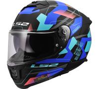 LS2 FF808 Stream II Mika, casco integrale 3XL female Opaco Nero/Blu/Azzurro/Rosso