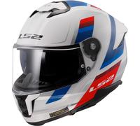 LS2 FF808 Stream II Vintage Casco, bianco-rosso-blu, taglia XL per maschi