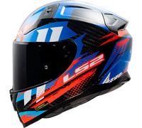 LS2 FF811 VECTOR 2 CARBON TANC RED BLUE FREE Visiera scura, pinlock trasparen...