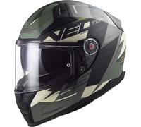 LS2 FF811 Vector II Absolute Casco, nero-argento, taglia S per maschi