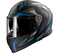 LS2 FF811 Vector II Alizer Casco, nero opaco/blu, Taglia XXXL (65/66)