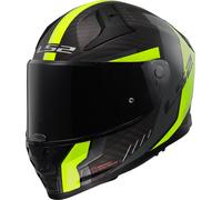 LS2 FF811 Vector II Carbon Grid Casco, Giallo neon, Taglia XXS (51/52)