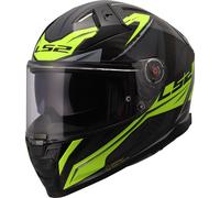 LS2 FF811 Vector II Carbon Savage, casco integrale L male Nero/Grigio/Giallo Fluo