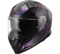 LS2 FF811 Vector II Carbon Savage Elmetto, nero/grigio/viola, Taglia XL (61/62)