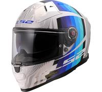 LS2 FF811 Vector II Freedom Casco, bianco-blu, taglia L per maschi