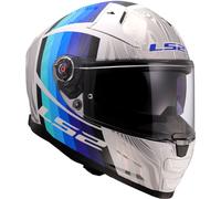 LS2 FF811 Vector II Freedom, casco integrale XL male Argento/Bianco/Blu