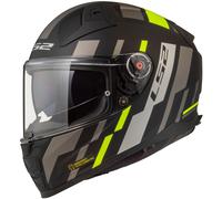 LS2 FF811 Vector II Tron Casco, nero-giallo, taglia L per maschi