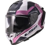 LS2 FF817 Challenger II Flaman, casco integrale XL female Opaco Bianco/Nero/Fucsia