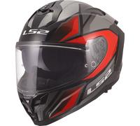 LS2 FF817 Challenger II Viper, casco integrale M female Nero/Grigio/Rosso